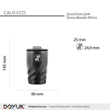 CALIX ECO Çevre Dostu Çelik Termos Bardak
