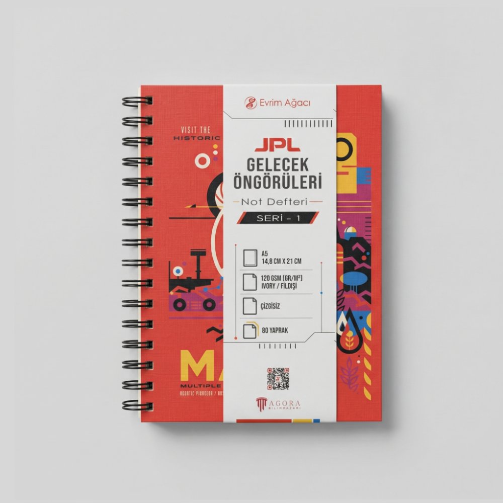 JPL - Mars A5 Defter - 120gr 80 Yaprak Ivory (Fil Dişi)