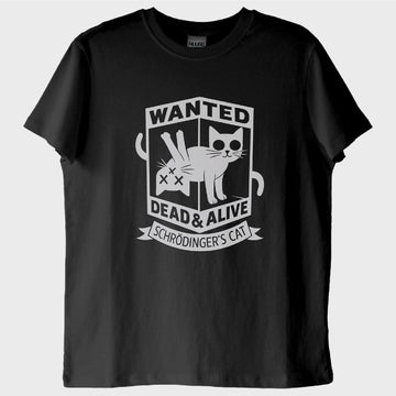 "Wanted": Schrödinger'in Kedisi T-Shirt