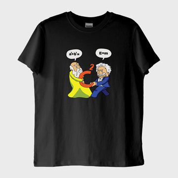 "C Kavgası": Einstein vs. Pisagor T-Shirt
