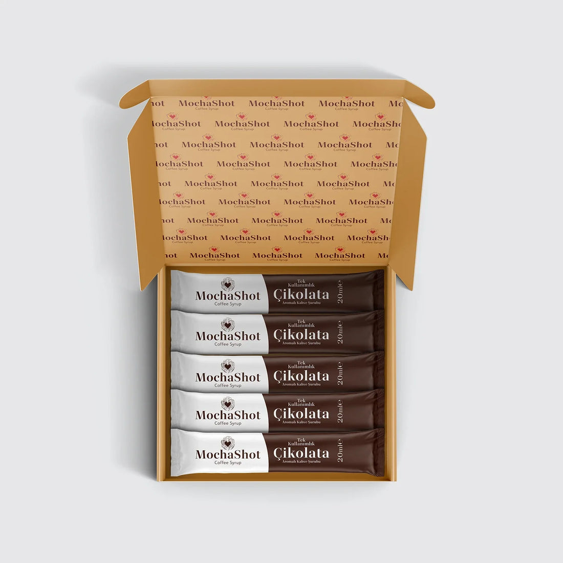 Mocha Shot Çikolata Aromalı Tek Kullanımlık Kahve Şurubu 20 ml x 15 Adet