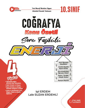 PALME 10.SINIF ENERJİ COĞRAFYA KONU ÖZETLİ SORU FASİKÜLLERİ (4 FASİKÜL)