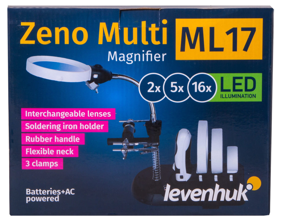 Levenhuk Zeno Multi ML17 Siyah Büyüteç