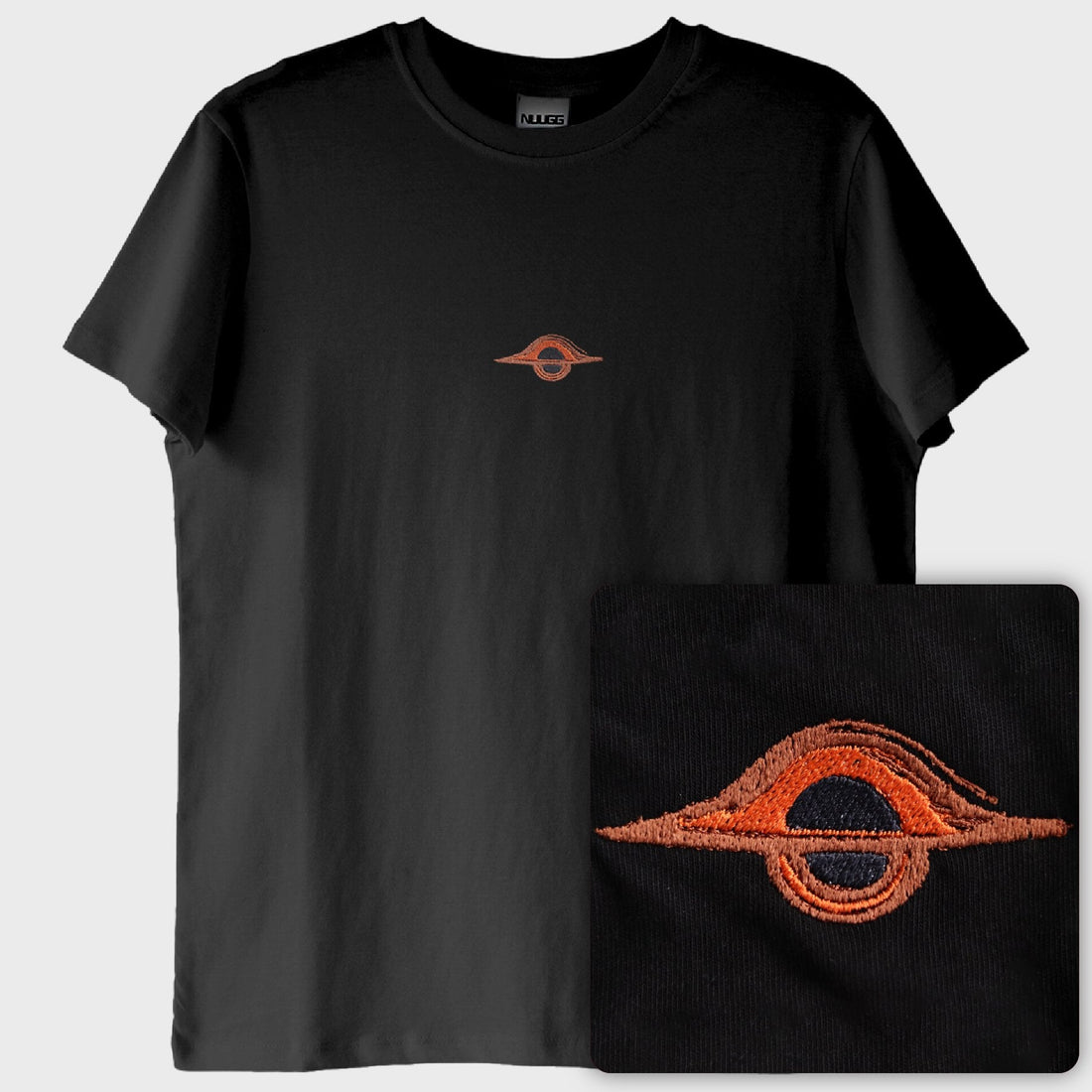 Blackhole: Karadelik T-Shirt (Nakış, %100 Pamuk)