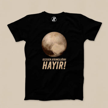 Plüton Bilim Tişörtü: Gezegen Ayrımcılığına Hayır!