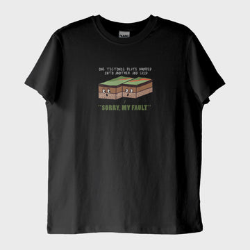 "Sorry, My Fault": Tektonik Plaka Fay Hattı T-Shirt