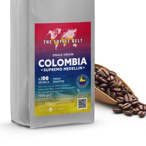 Colombia Supremo Medellin Yöresel Kahve 1000 gr.
