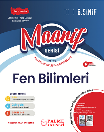 6.Sınıf Maarif Serisi Fen Bilimleri Haftalık Deneme (41 Föy)