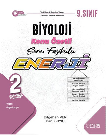 PALME 9.SINIF ENERJİ BİYOLOJİ KONU ANLATIMLI SORU FASİKÜLLERİ (2 FASİKÜL)