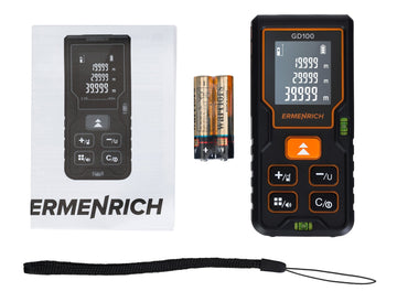 Ermenrich Reel PLUS GD100 Lazer Metre, siyah
