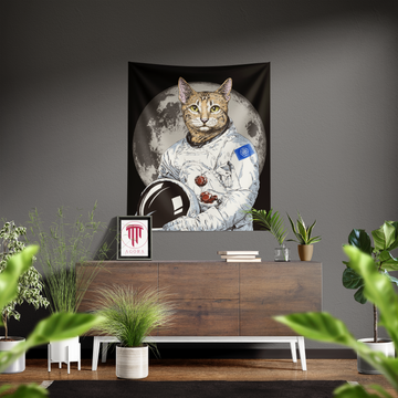 Astronot Kedi (Kumaş Poster)